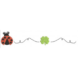 Stickmuster - Ladybug Klee border
